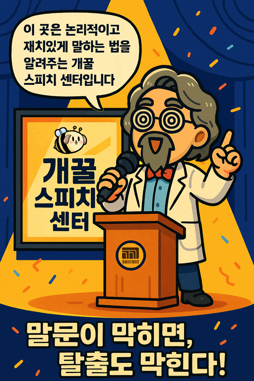 개꿀스피치센터 포스터