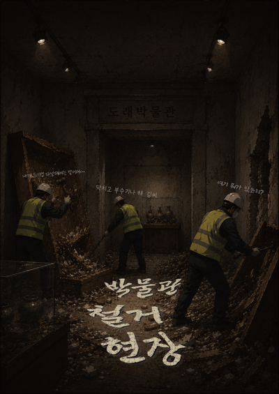 박물관 철거 현장 포스터